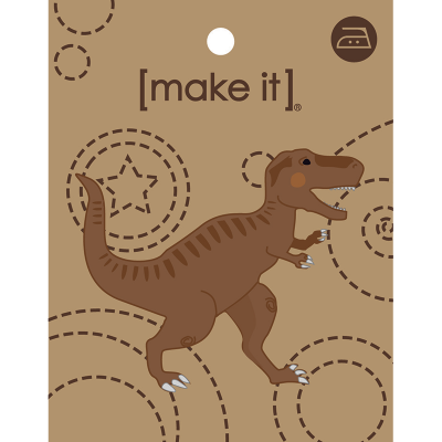 MOTIF IRON-ON DINO T-REX 3PK