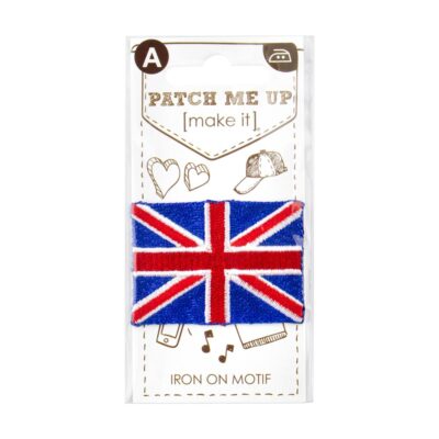 MOTIF IRON-ON FLAG BRITAIN 3PK