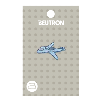 MOTIF IRON-ON AIRPLANE BLUE 3PK