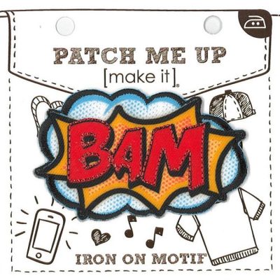 MOTIF IRON-ON WORD BAM 3PK