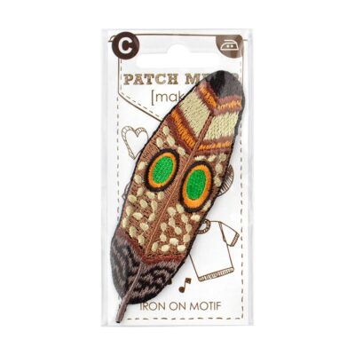 MOTIF IRON-ON FEATHER BROWN 3PK