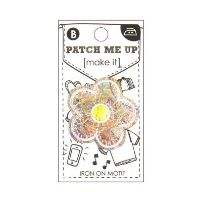 MOTIF IRON-ON  FLOWER 4X4CM/3PK