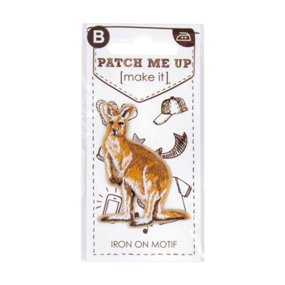 MOTIF IRON-ON KANGAROO 3PK