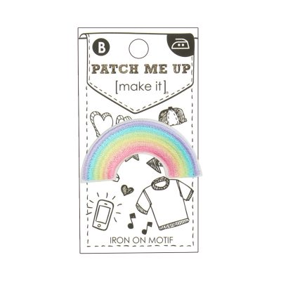 MOTIF IRON-ON  RAINBOW 5X2.4CM/3PK