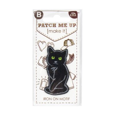 MOTIF IRON-ON BLACK CAT 3PK