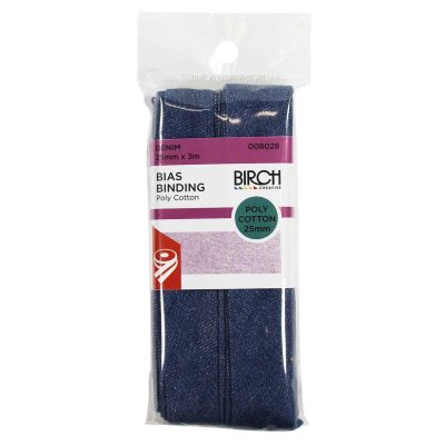 BIAS BINDING DENIM 25MM X 3MT