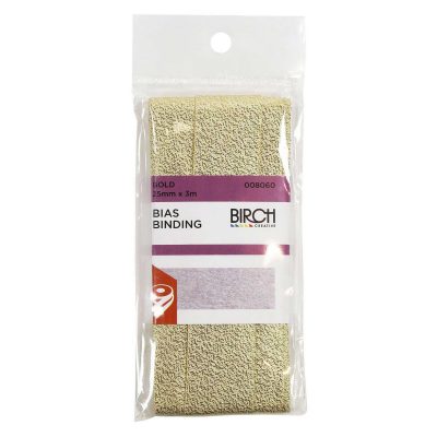 BIAS BINDING METALLIC 25MM X 3MT