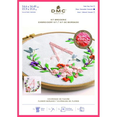 DMC EMBROIDERY KIT FLOWER GARLAND