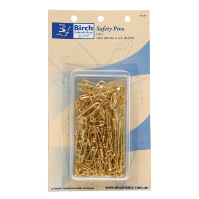 PINS SAFETY BRASS SIZES 000 - 4 ASST
