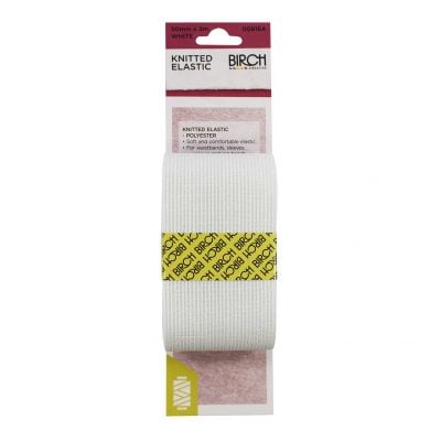 ELASTIC KNITTED HANK 50MMx2MT - WHITE
