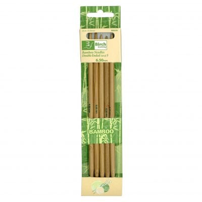 BIRCH KNITTING NEEDLE BAMBOO D/ENDED 20CM 6.50-7MM