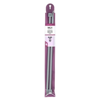BIRCH KNITTING NEEDLE PREMIUM 30CM 8.00-10.00MM