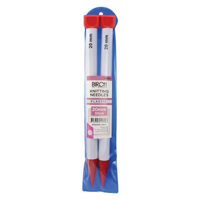 BIRCH KNITTING NEEDLE 30CM - 20MM