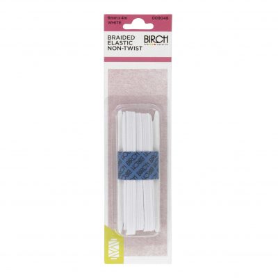 ELASTIC NON TWIST 6MMx4MT - WHITE