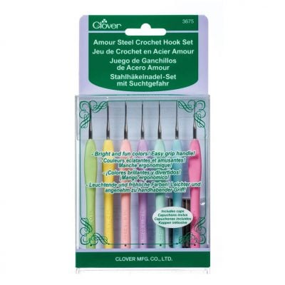 CLOVER AMOUR CROCHET HOOK SET STEEL 3675
