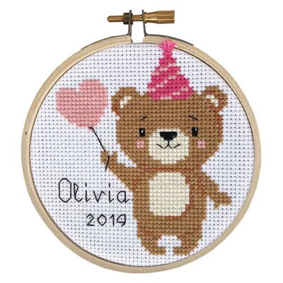 STITCH KIT BEAR 4INC RND