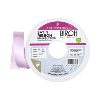 RIBBON POLY SATIN DOUBLE SIDED 15MMx20MT