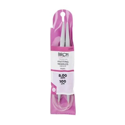 BIRCH KNITTING NEEDLE CIRCULAR PREMIUM100CM 8-10MM