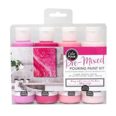 COLOR POUR-PRE MIXED POURING PAINT KIT(4pc)