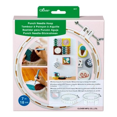 CLOVER PUNCH NEEDLE HOOP 7''/18CM