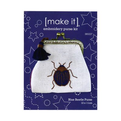 MI EMBROIDERY PURSE KIT - BLUE BEETLE