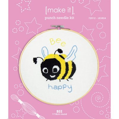 MAKE IT-PUNCHNEEDLE BEE KIT 17.5CM