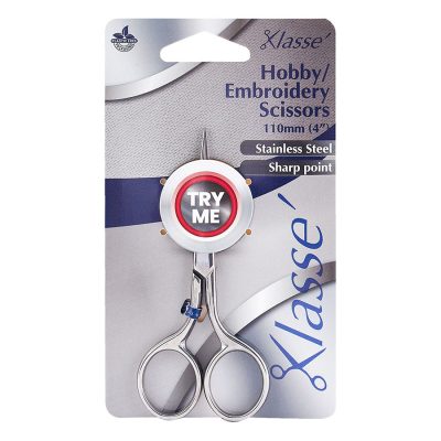 KLASSE SCISSORS STAINLESS STEEL 4IN ALL STAINLESS