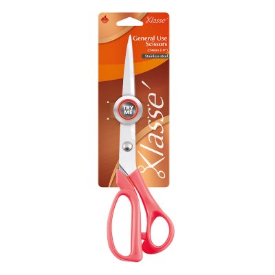 KLASSE SCISSORS HOUSEHOLD 10IN BLUE HANDLE SOFTGRI