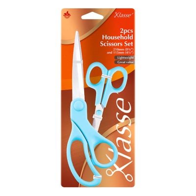 KLASSE SCISSORS 2PC HOUSEHOLD SET 8.5IN  AND 4.5IN
