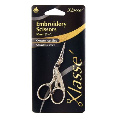 KLASSE SCISSORS EMBROIDERY 3.5IN STORK GOLD