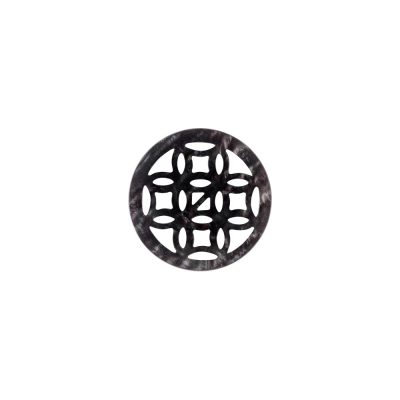 HEMLINE BUTTONS ROUND CROSS CARVED/40