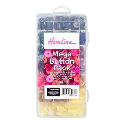 HEMLINE BUTTONS HEMLINE MEGA BUTTON PACK 300G