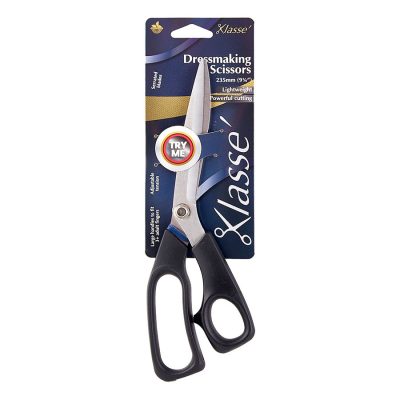 KLASSE SCISSORS FABRIC SERRATED 9.25IN BLACK HANDL