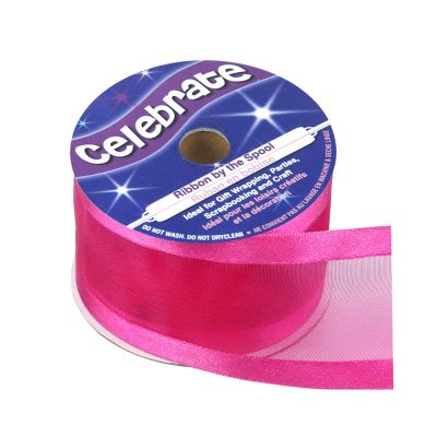 CELEBRATE RIBBON ORGANDIE SATIN EDGE 38MM X 4 M