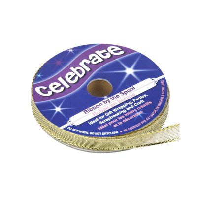 CELEBRATE RIBBON METALLIC SHEER 7MM X 6M