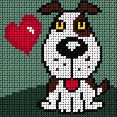 DOG TAPESTRY KIT 11X11CM