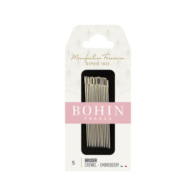 BOHIN EMBROIDERY NEEDLE  NO 5  (X 15 NEEDLES)