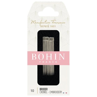 BOHIN EMBROIDERY NEEDLE SIZE 10 BOX OF 10