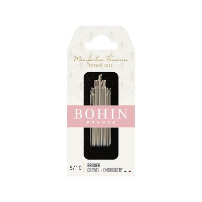 BOHIN EMBRORIDERY NEEDLE  ASSORTED 5/10 X 15