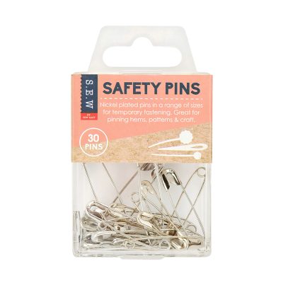 S.E.W. SAFETY PINS ASSORTED NICKLE -30PCS