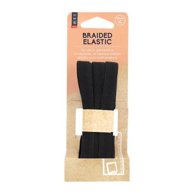 S.E.W. ELASTIC BRAIDED WHITE 12MM X 4M