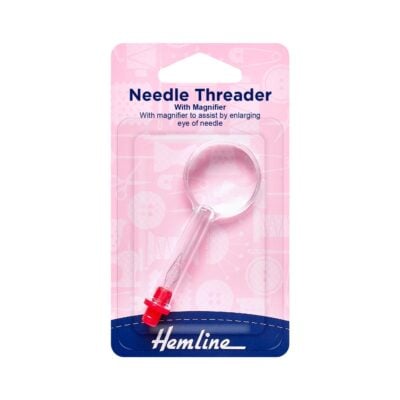 HEMLINE HANGSELL THREADER NEEDLE WITH MAGNIFIER