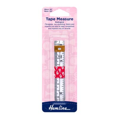 HEMLINE HANGSELL TAPE MEASURE METRIC/IMPERIAL 15MM