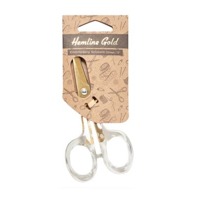 HEMLINE GOLD EMBROIDERY SCISSORS 5IN