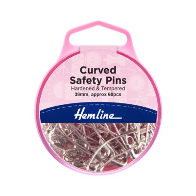 HEMLINE HANGSELL PINS SAFETY CURVED 38MM 60 PACK