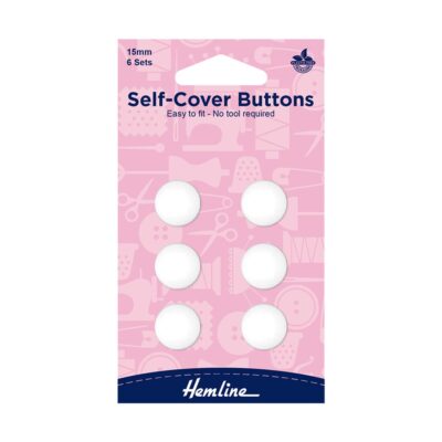HEMLINE HANGSELL BUTTONS SELF COVER NYLON 15MM