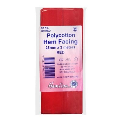 HEMLINE HANGSELL BIAS HEM FACING 25MM X 3M