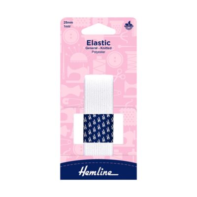HEMLINE HANGSELL ELASTIC G/P KNITTED 25MM X 1M
