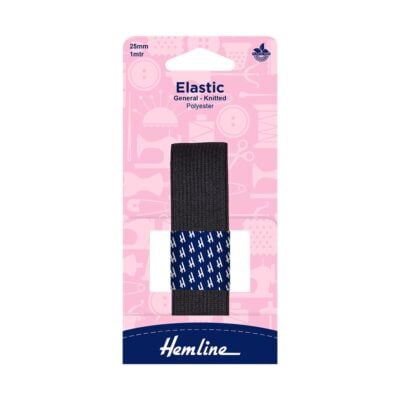HEMLINE HANGSELL ELASTIC G/P KNITTED 25MM X 1M