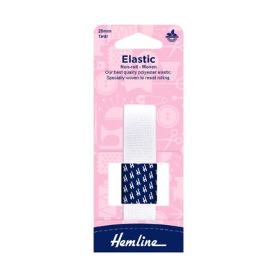 HEMLINE HANGSELL ELASTIC NON ROLL WOVEN 20MM X 1M